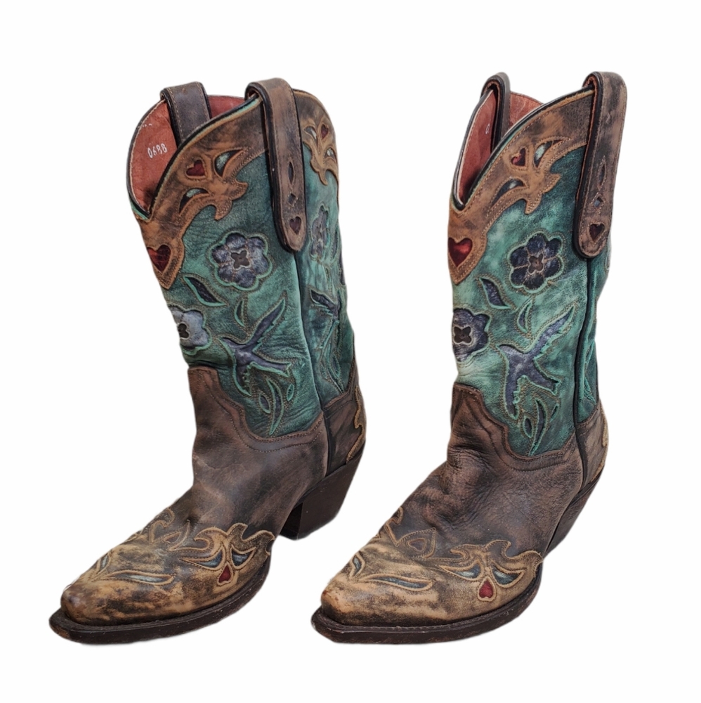 Dan Post Vintage Bluebird Western Boots Size 6 - Picture 2 of 10
